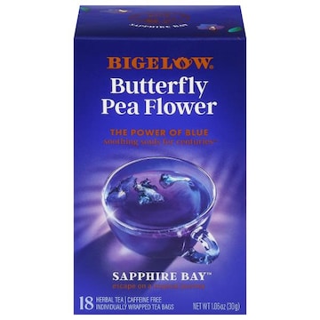Bigelow Butterfly Pea Flower Sapphire Bay Caffeine Free Herbal Tea Bags