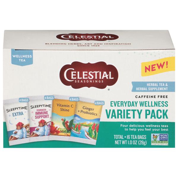 サミュエル Tea Party on y Night セット、単体も○ Celestial Seasonings Caffeine Free Wellness Tea Variety Pack
