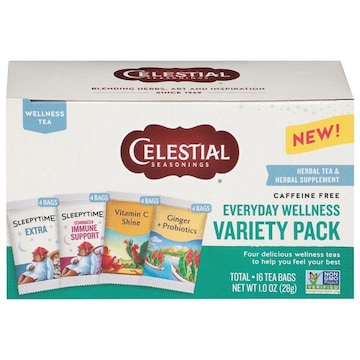 Celestial Seasonings Caffeine Free Wellness Tea Variety Pack