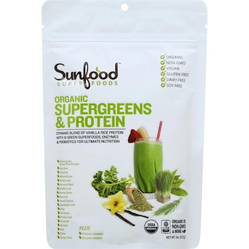 SunFood Superfoods Supergreens & Protein, Organic