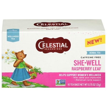 Celestial Seasonings She Well Raspberry Leaf Wellness Tea