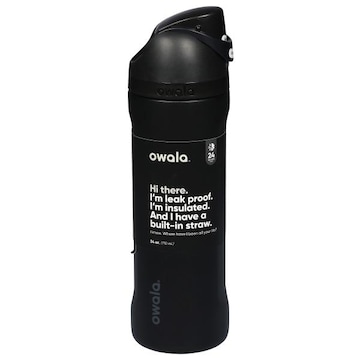 Owala FreeSip Very Very Dark 24 oz Stainless Steel Water Bottle