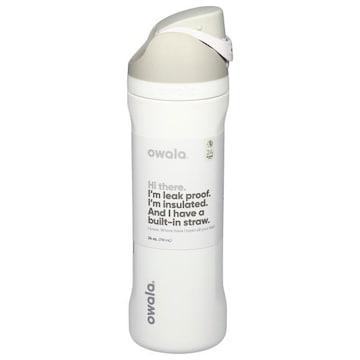 Owala FreeSip Shy Marshmallow 24 oz Stainless Steel Water Bottle