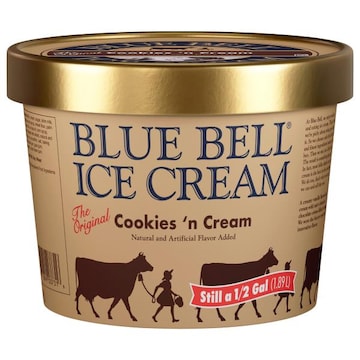 Blue Bell Cookies 'n Cream Ice Cream
