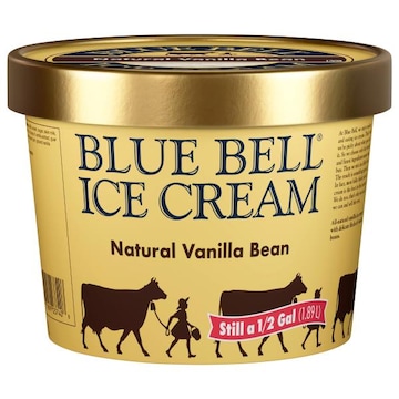 Blue Bell Natural Vanilla Bean Ice Cream
