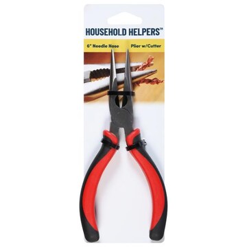Household Helpers Needle Nose 6 Inch Plier with Cutter