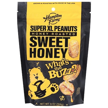 Hampton Farms Honey Roasted Sweet Honey Super XL Peanuts