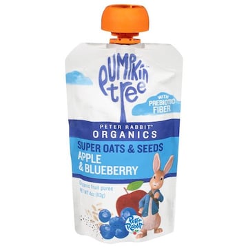 Pumpkin Tree Peter Rabbit Organics Super Oats & Seeds Apple & Blueberry Fruit Puree