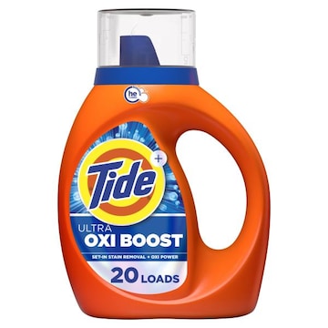 Tide + ULTRA OXI BOOST Ultra Oxi Boost Liquid Laundry Detergent, 20 Loads