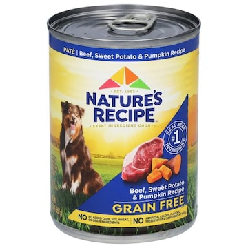 Nature's Recipe Grain Free Pate Beef, Sweet Potato & Pumpkin Recipe Dog Food