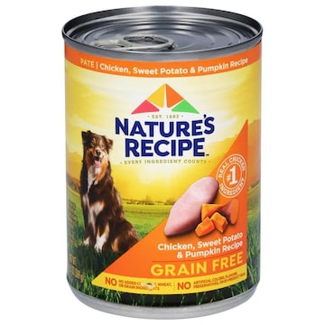 Nature's Recipe Grain Free Pate Chicken, Sweet Potato & Pumpkin Recipe Dog Food