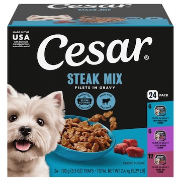 Cesar Filets in Gravy Steak Mix Canine Cuisine