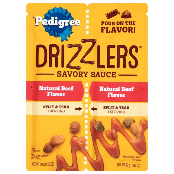 Pedigree Drizzlers Savory Sauce Natural Beef Flavor Meal