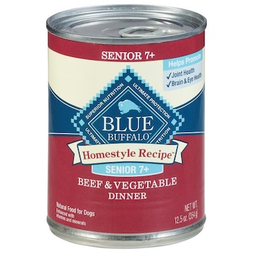 Blue Buffalo Blue Homestyle Recipe Senior 7+ Beef & Vegetable Dinner Food for Dogs