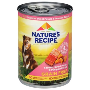 Nature's Recipe Grain Free Pate Salmon, Sweet Potato & Pumpkin Recipe Dog Food