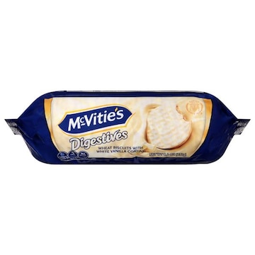 McVitie's Digestives with White Vanilla Coating Wheat Biscuits
