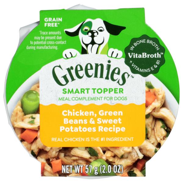 Visual Reference: Greenies Smart Topper Grain Free Chicken Green Beans Sweet Potatoes