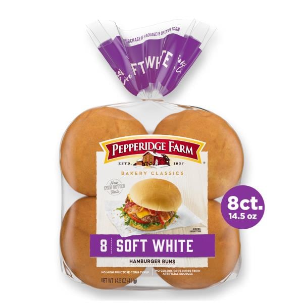 Pepperidge Farm® Bakery Classics Soft White Hamburger Buns Publix