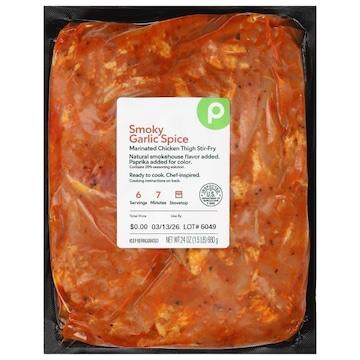 Publix Smoky Garlic Spice Marinated, Chicken Thigh Stir Fry