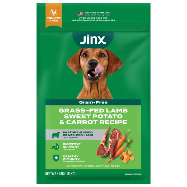 Jinx Grain-Free Grass-Fed Lamb Sweet Potato & Carrot Recipe Food