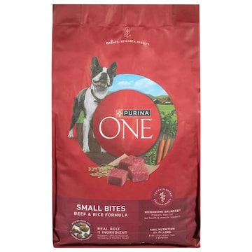 Purina One Natural Small Bites Adult Microbiome Balance Beef & Rice Formula Dog Food