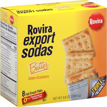 Rovira Export Sodas Soda Crackers, Butter