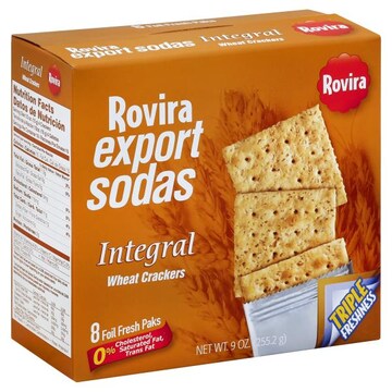 Rovira Crackers, Export Sodas, Wheat, Integral