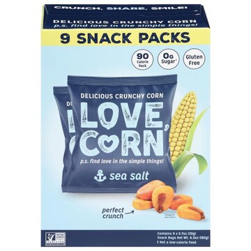 Love Corn Sea Salt Corn Snack Snack Packs