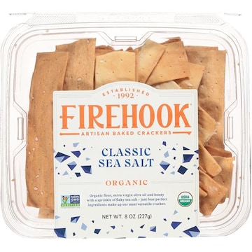 Firehook Classic Sea Salt Organic Artisan Baked Crackers