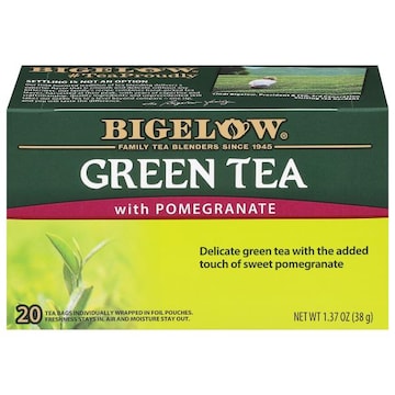 Bigelow Bigelow Green with Pomegranate 20 TB, 20 individually wrapped tea bags