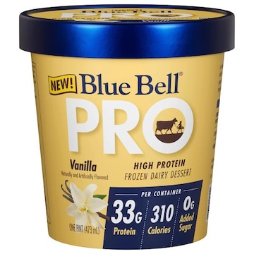 Blue Bell Pro High Protein Vanilla Frozen Dairy Dessert