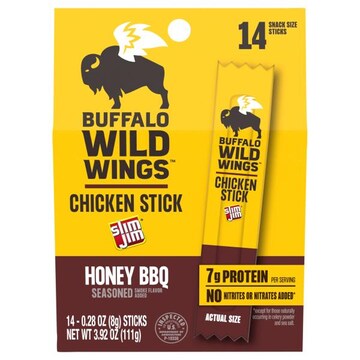 Buffalo Wild Wings Honey BBQ Seasoned Chicken Stick Snack Size