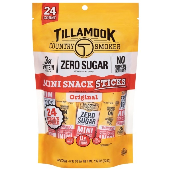 Tillamook Country Smoker Zero Sugar Original Mini Snack Sticks