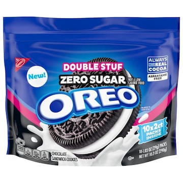 Oreo Zero Sugar Double Stuf Chocolate Sandwich Cookies