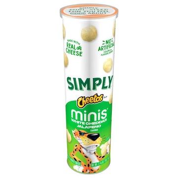 Cheetos Simply White Cheddar Jalapeno Flavored Minis Cheese Flavored Snacks