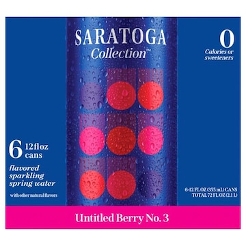 Saratoga Collection Sparkling Untitled Berry No. 3 Spring Water