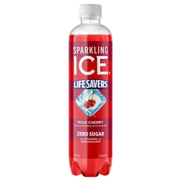 Sparkling Ice Life Savers Zero Sugar Wild Cherry Sparkling Water Beverage