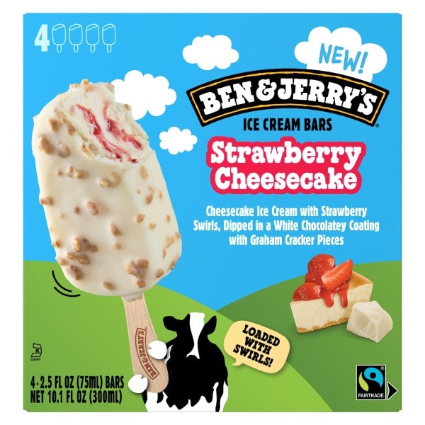 ROSALES CreamsCream ビリーバー 1kg Ben & Jerry's Strawberry Cheesecake Ice Cream Bars | Publix Super