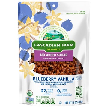 Cascadian Farm Organic No Sugar Added Blueberry Vanilla Granola