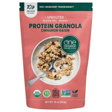 One Degree Organic Foods Cinnamon Raisin Protein Granola