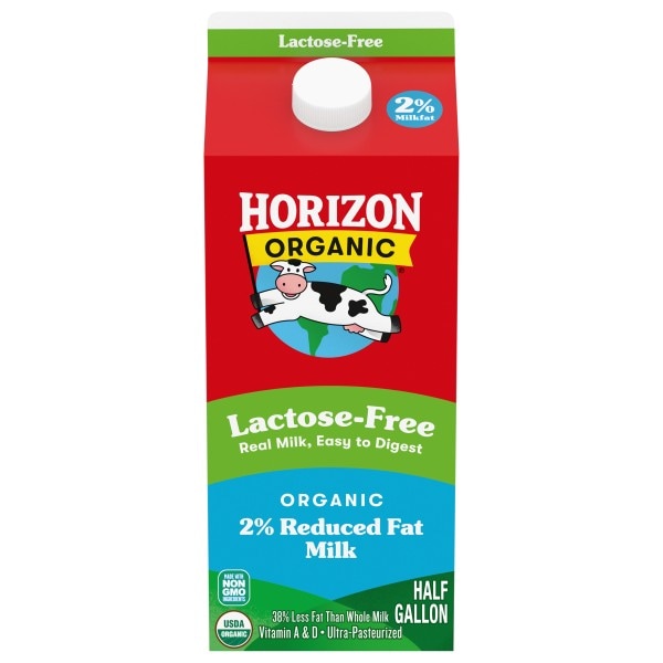 Horizon Organic Lactose Free 2% Reduced Fat Milk, 64 fl oz Half