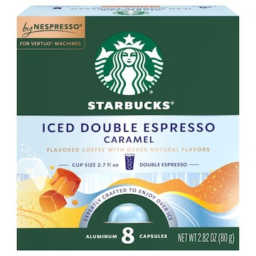 Starbucks Aluminum Capsules Iced Double Espresso Caramel Coffee