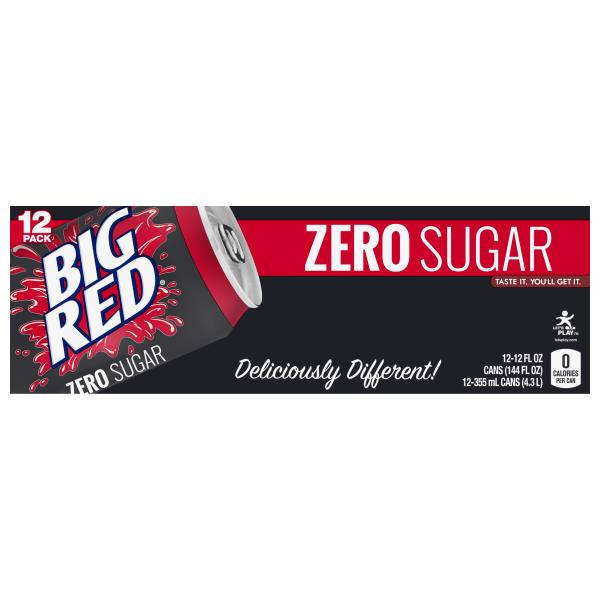 Big Red® Zero Sugar Soda Cans, 12 pk / 12 fl oz - Kroger