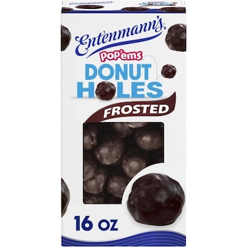 Entenmann's Pop’ems Frosted Chocolate Donut Holes, 16 oz