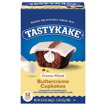 Tastykake Cupkakes, Buttercreme, Creme Filled