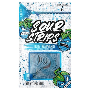 Sour Strips Blue Raspberry Candy