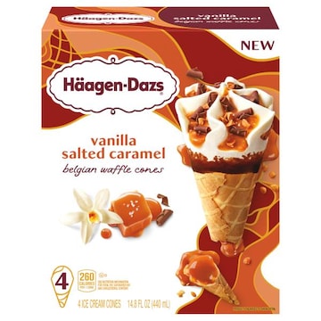 Haagen-Dazs Vanilla Salted Caramel Belgian Waffle Cones