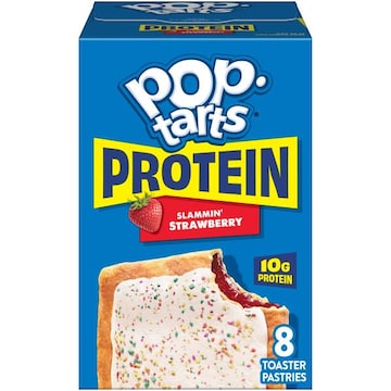 Pop-Tarts Protein Toaster Pastries Slammin' Strawberry, 10g Protein