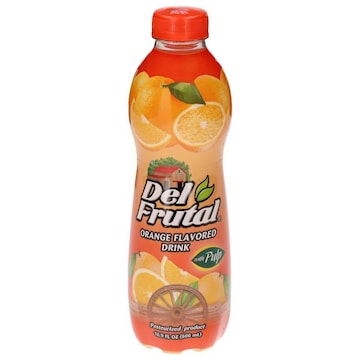 Del Frutal Orange Flavored Drink with Pulp