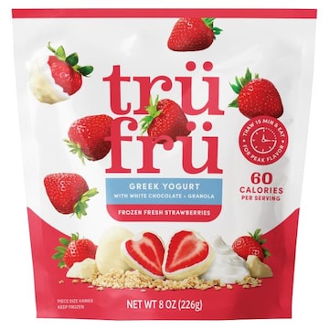 Tru Fru Frozen Fresh Greek Yogurt with White Chocolate + Granola Strawberries